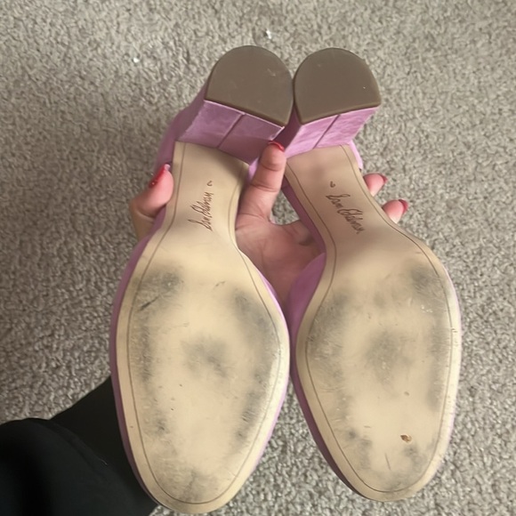 Sam Edelman Simmons- Fiji Pink Suede Block Heels size 7 - Picture 6 of 9
